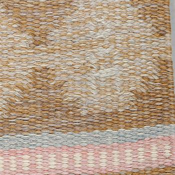 A swedish flat woven carpet, signed  Å (Anna Johanna Ångström), 202 x 138 cm.