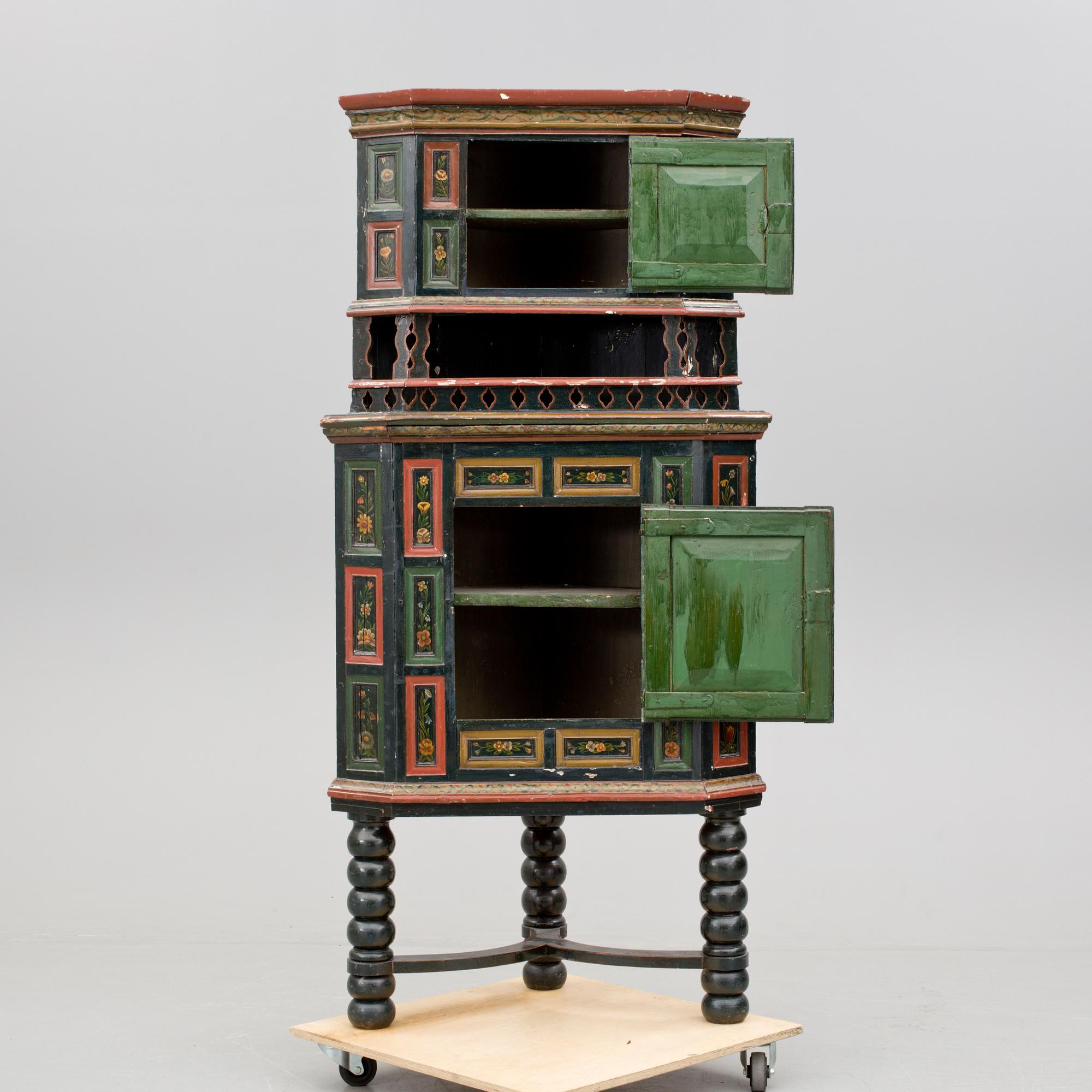 SKÅP, barock, 1700-tal, bär påskrift 1792.