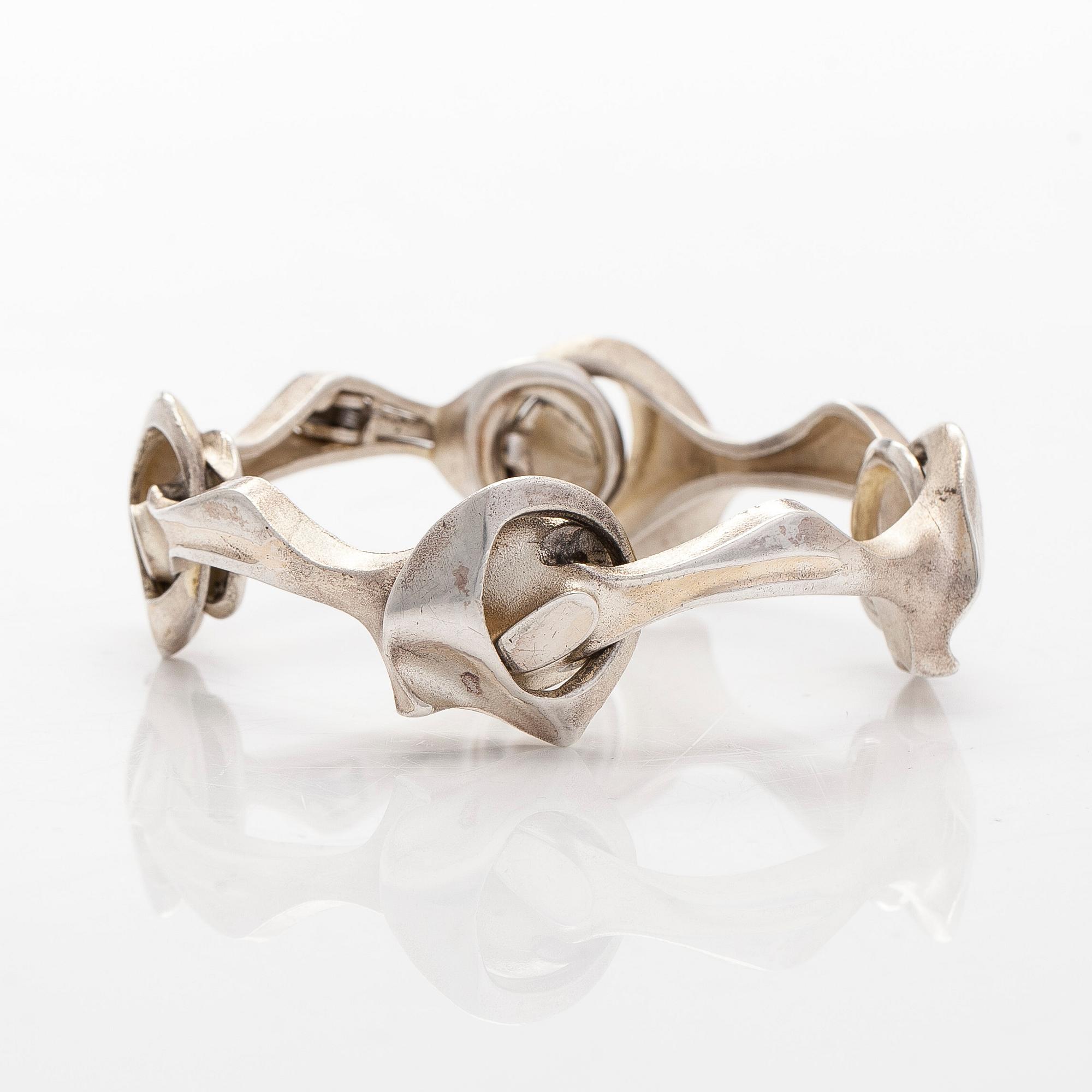 Björn Weckström, armband "Kangs boja", sterlingsilver. Lapponia 1974.