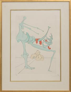 SALVADOR DALÍ, 6 st, "Quevedos Visioner", torrnålsgravyrer, numrerade 142/300.