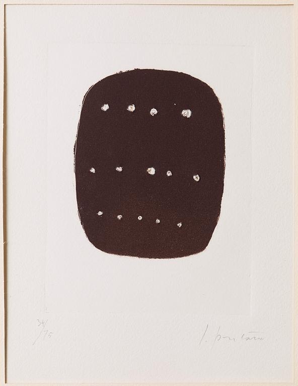 Lucio Fontana, LUCIO FONTANA, "Dix eaux-fortes. L'Épée dans l'eau" (Alain Jouffroy), ur serien: "Antologia internazionale dell'incision.