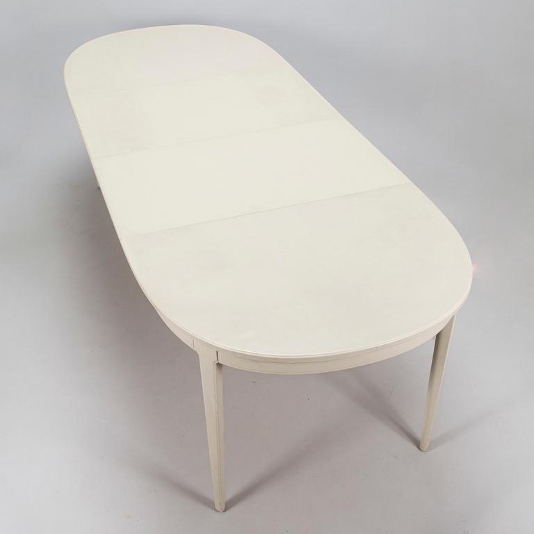 Carl Malmsten, tuoleja, 6 kpl, "Herrgården" sekä ruokapöytä.