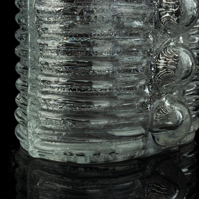 PO Ström, two glass vases, Alsterfors glasbruk, around 1970.
