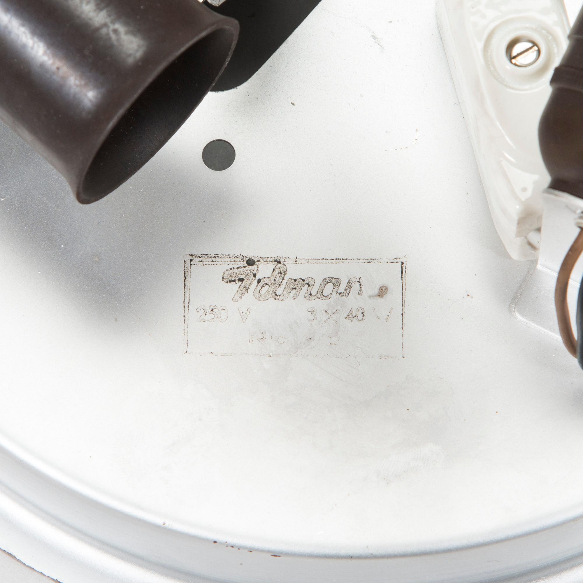 Taklampa/plafond, Idman, 1900-talets mitt.