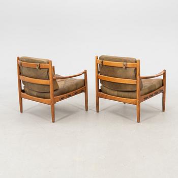 Ingemar Thillmark armchairs, a pair "Läckö" OPE furniture 1960s/70s.