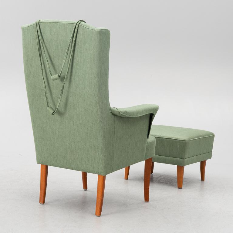 Carl Malmsten, Fåtölj samt fotpall, "Ane" + Fotpall "Farmor", 1900-talets andra hälft.