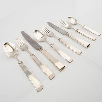 Erik Fleming, 91-piece cutlery set model "2 M 27" for Atelier Borgila, second half of the 20th century.
