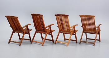 TRÄDGÅRDSSTOLAR, 4 st, Scandinavian Design Jutlandia, 1900-talets andra hälft.