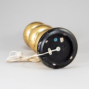 A brass table lamp, AB Stilarmatur Tranås, second half of the 20th century.