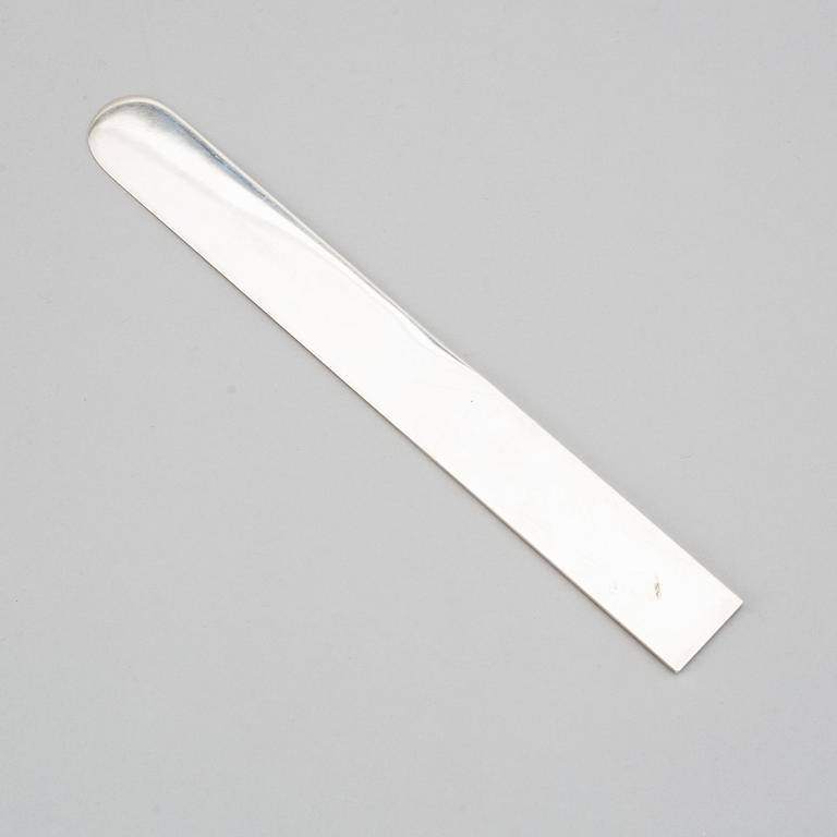 A Swedish 20th century sterling silver letter knife mark of WIWEN NILSSON Lund 1950, total weight  ca 150 gr.