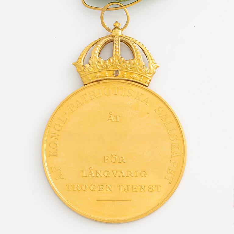 A Swedish gold medal, Kungliga Patriotiska Sällskapet 1954.