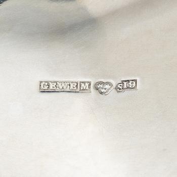 Tray, cream jug and sugar bowl, silver, GEWE, Malmö, 1959–68.