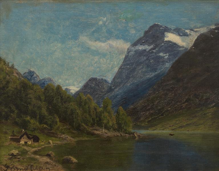 GEORG EMIL LIBERT, oil on canvas. Signed.