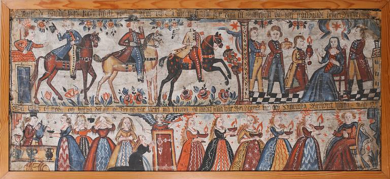 BONADSMÅLNING, allmoge, Sydsverige, 1800-tal.