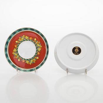 Versace, astiaston osia, posliinia, 9 kpl, "Le Roi Soleil" Rosenthal, 1990-luku.