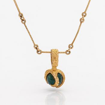 Björn Weckström, Halsband "Guldmossa", 14K guld, mossagat. Lapponia 1975.