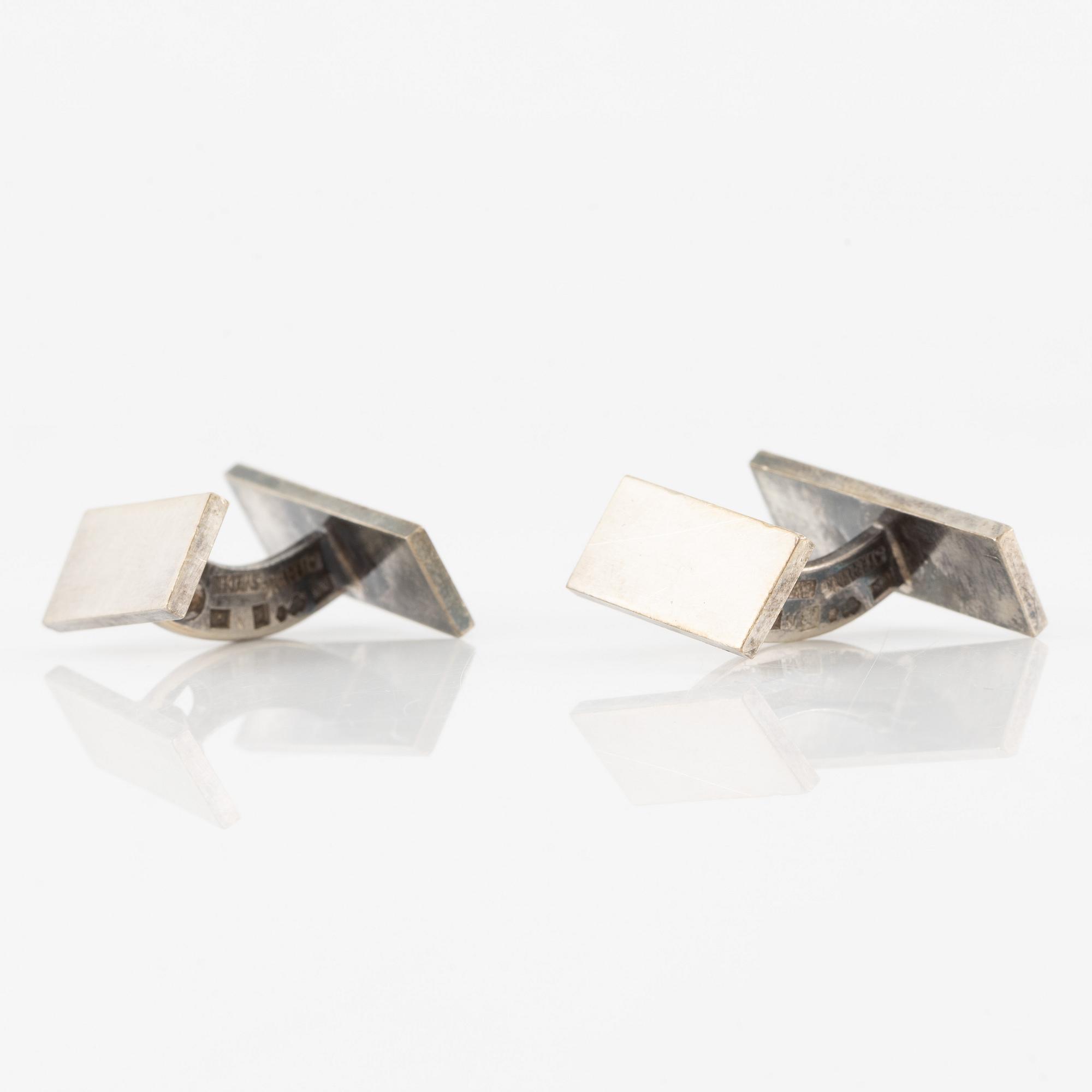 Wiwen Nilsson, a pair of cufflinks, sterling silver, Lund 1957.