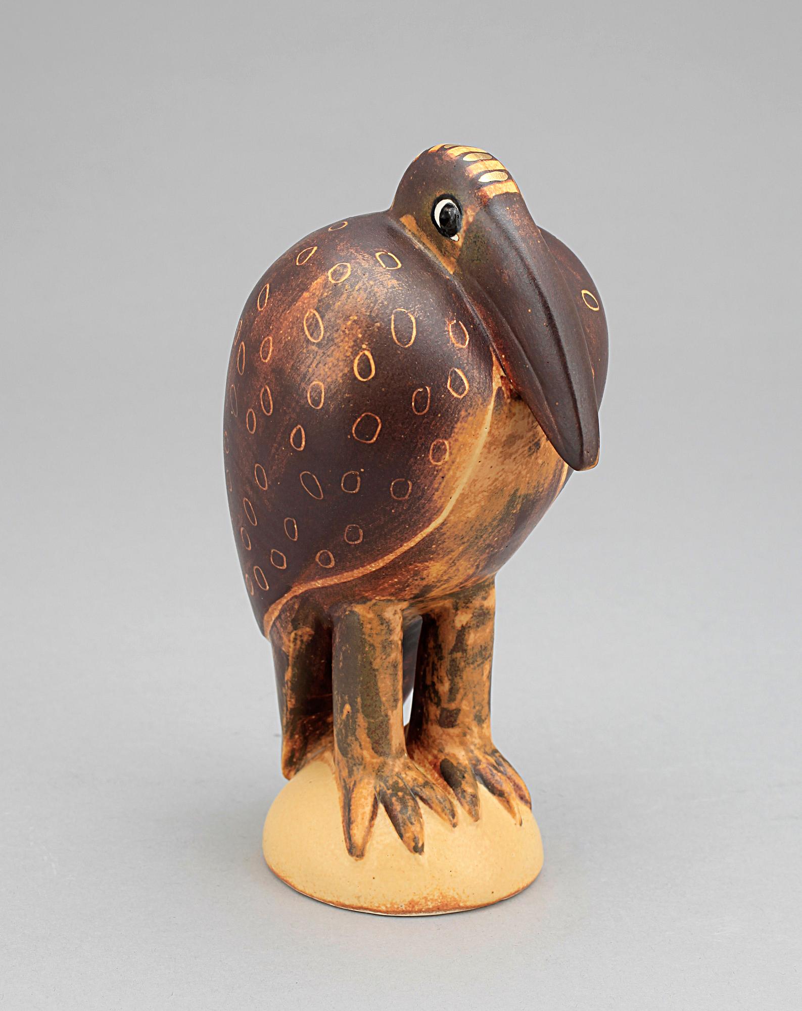 FIGURIN, stengods, ur serien "Fåglarna Fenix", Lisa Larson, Gustavsberg, 1900-talets andra hälft.
