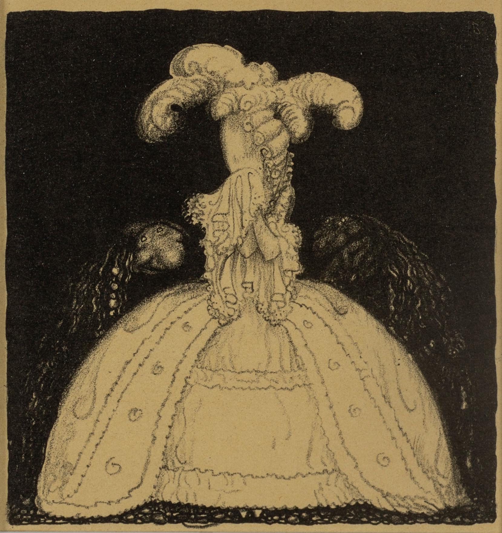 John Bauer, lithograph, from: "Troll", signed B in the print.