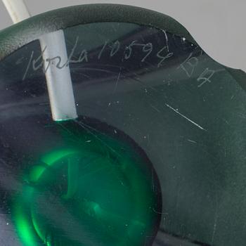 BORDSLAMPOR, ett par, glas, Kosta. Signerade, 1950-/60-tal.
