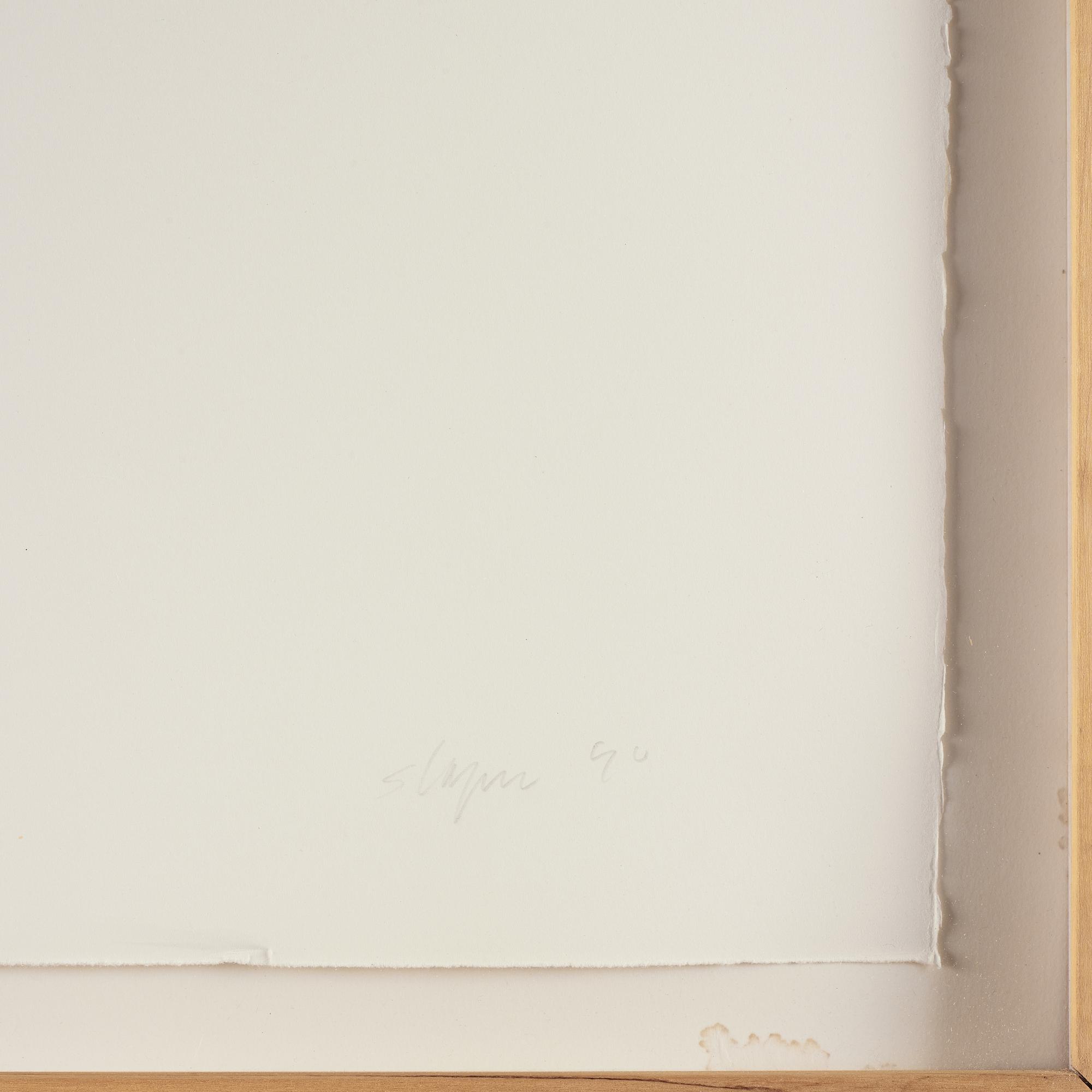 Joel Shapiro, pochoir i färg, 1990. Signerad och numrerad 20/36.