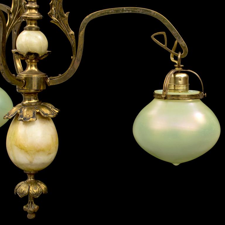 TAKLAMPA, jugend, 1900-talets början. Höjd 105 cm.