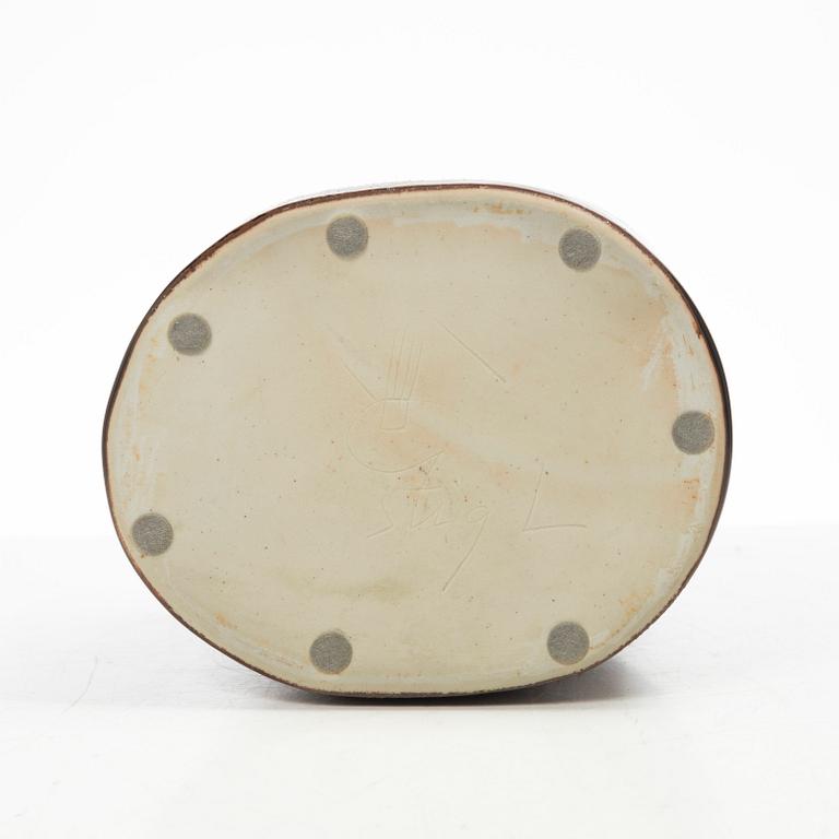 Stig Lindberg, a stoneware vase, Gustavsbergs studio, Sweden 1974.