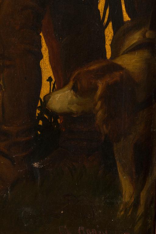 CHARLES GOGIN, 4, oil on canvas, signed Charles Gogin and C.G. With numbering 175 in red on all four.