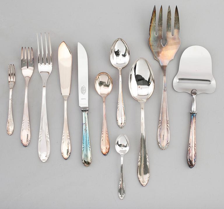 BESTICK, 140 delar, nysilver, 1900-talets andra hälft.