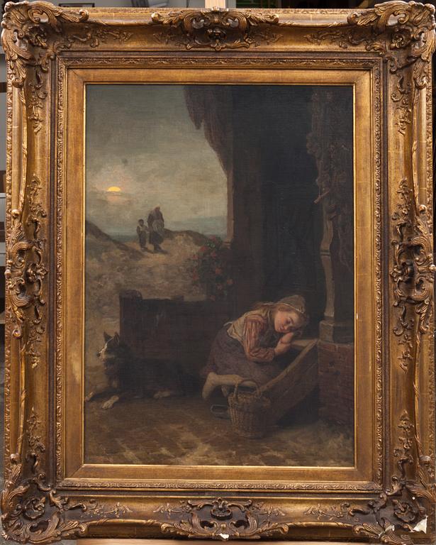 OKÄND KONSTNÄR, olja på pannå osignerad, 1800-tal.