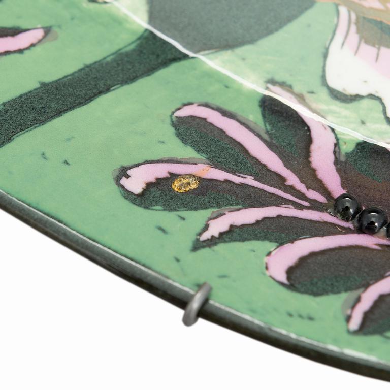 BIRGER KAIPIAINEN, dekorationsfat, stengods, signerad Kaipiainen Arabia.