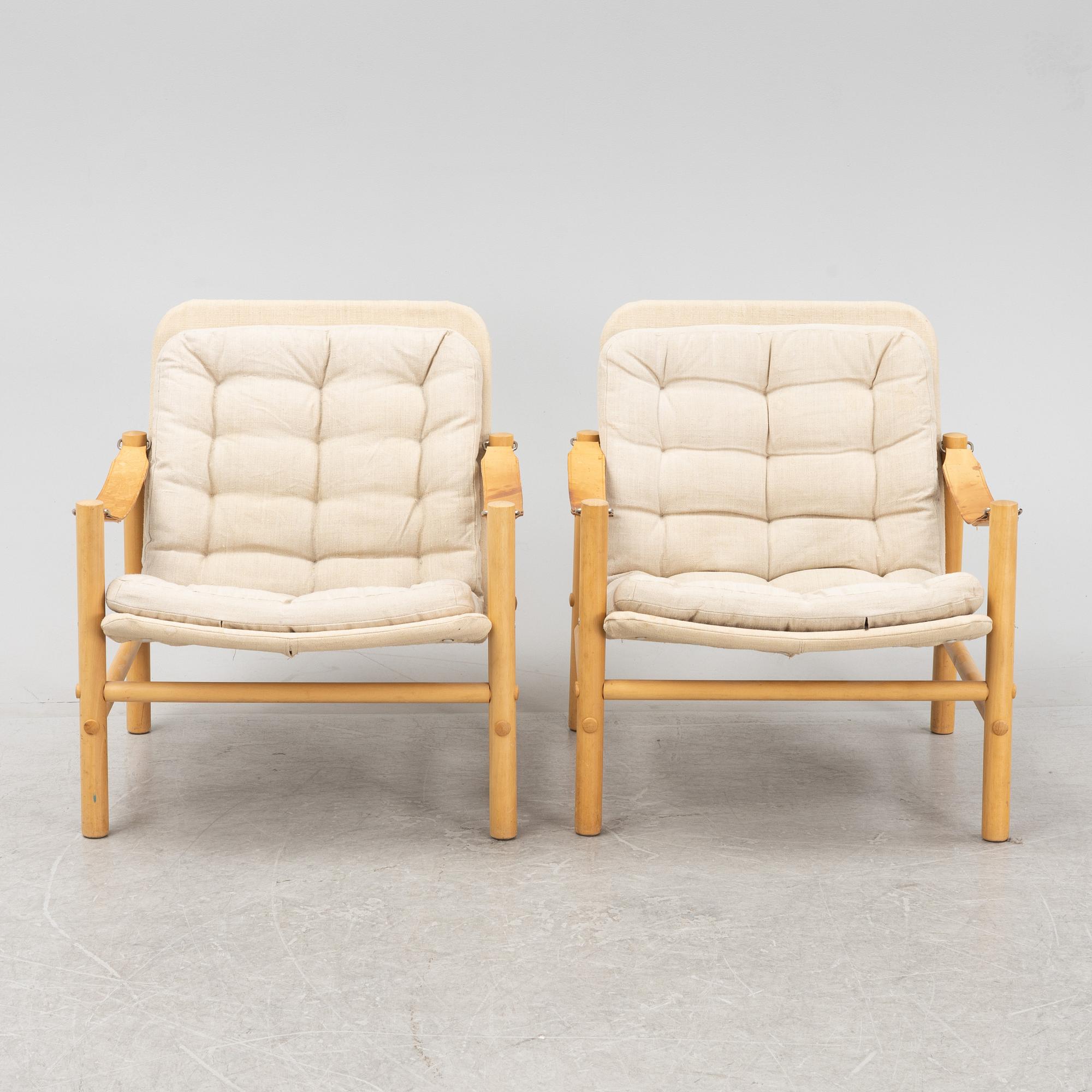 Bror Boje, fåtöljer, ett par, "Junker", Dux.