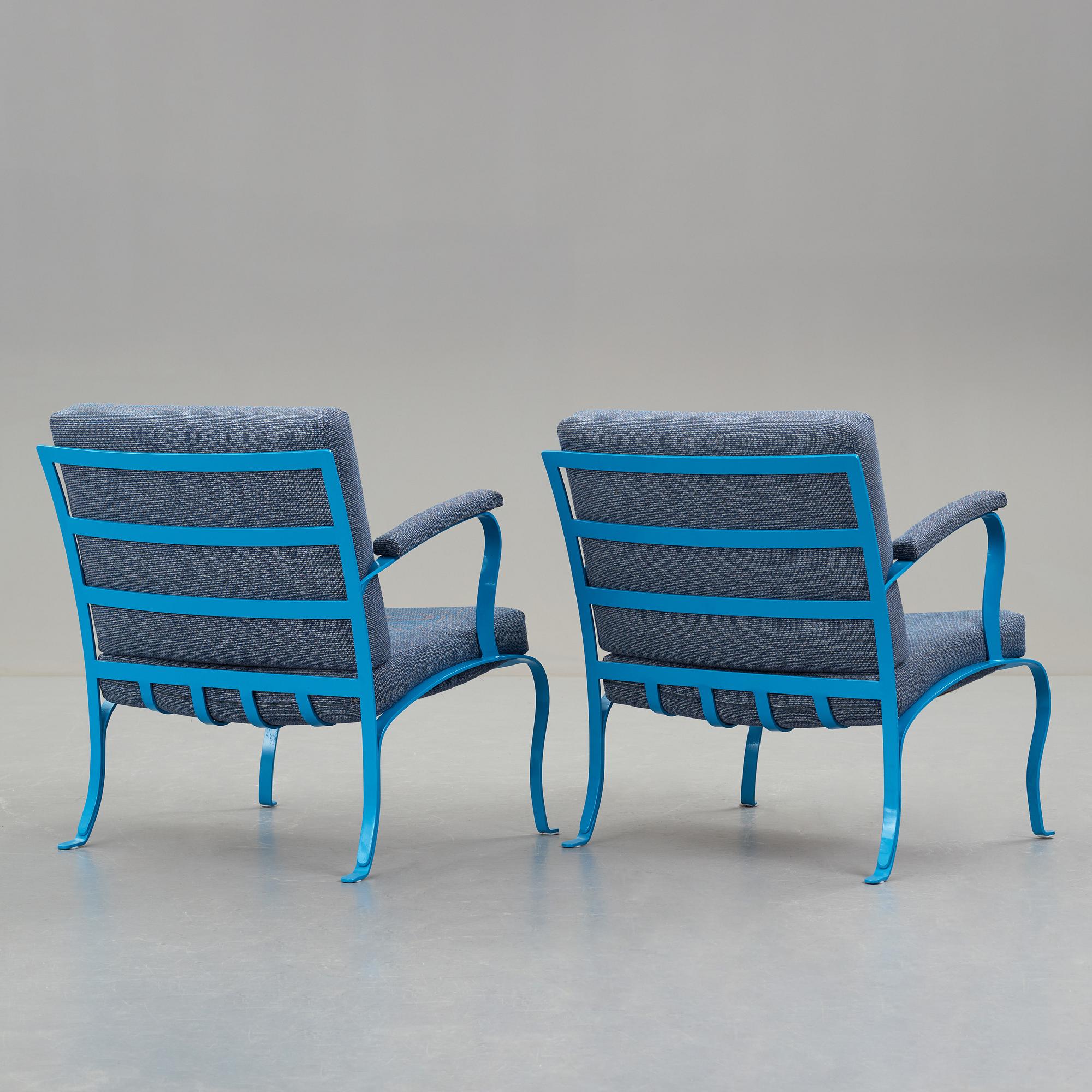 JOHN KANDELL, a pair of easy chairs for Källemo, Sweden 2005.