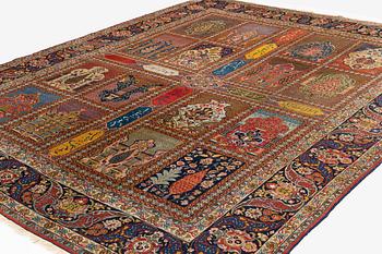 A carpet, semi-antique, Tabriz, signed Seylabi, ca 355 x 278 cm.