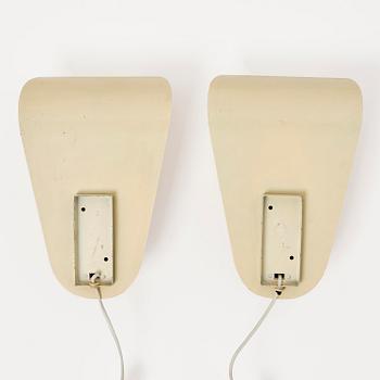 Harald Notini, a pair of wall lamps model "8596", Arvid Böhlmarks Lampfabrik, Stockholm, 1940s-50s.