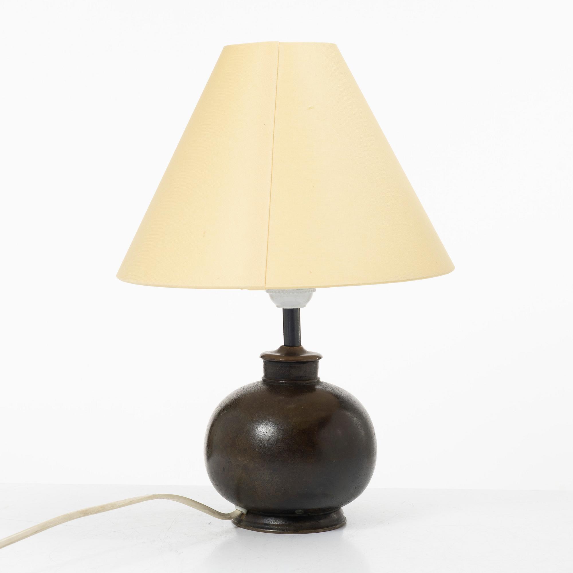 Jacob Ängman, tillskriven, bordslampa, funkis, GAB Brons, 1930-tal.