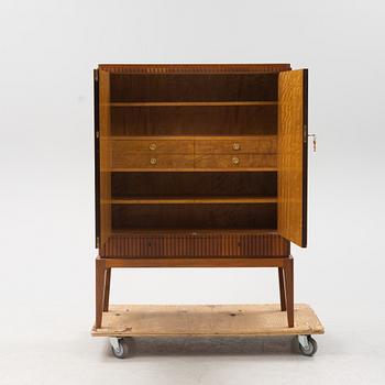 Erik Matsson, a Swedish modern marquetry cupboard, 'The season', HC Möbler AB Harry Carlsson, 1942.
