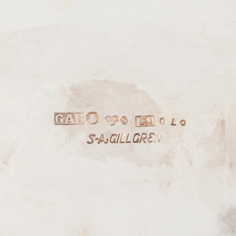 Bägare och skål med lock, silver, Stockholm, 1949-61.