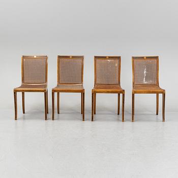 Carl Malmsten, stolar 4 st, "Brevik", Nordiska Kompaniet, daterade 1931.