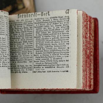 MINIATYRBÖCKER, 3 st, bla "Le petit Chasseur Almanach 1809", Paris.