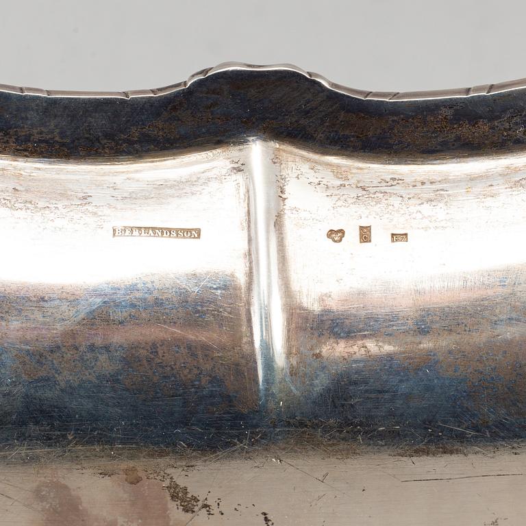 Bernt Erlandsson, skålfat/karott, sk kuddkarott, silver, Kristianstad 1907.