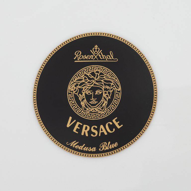 Versace, service parts, 13 pieces, "Medusa Blue" and "Russian Dream", porcelain, Rosenthal, Germany.