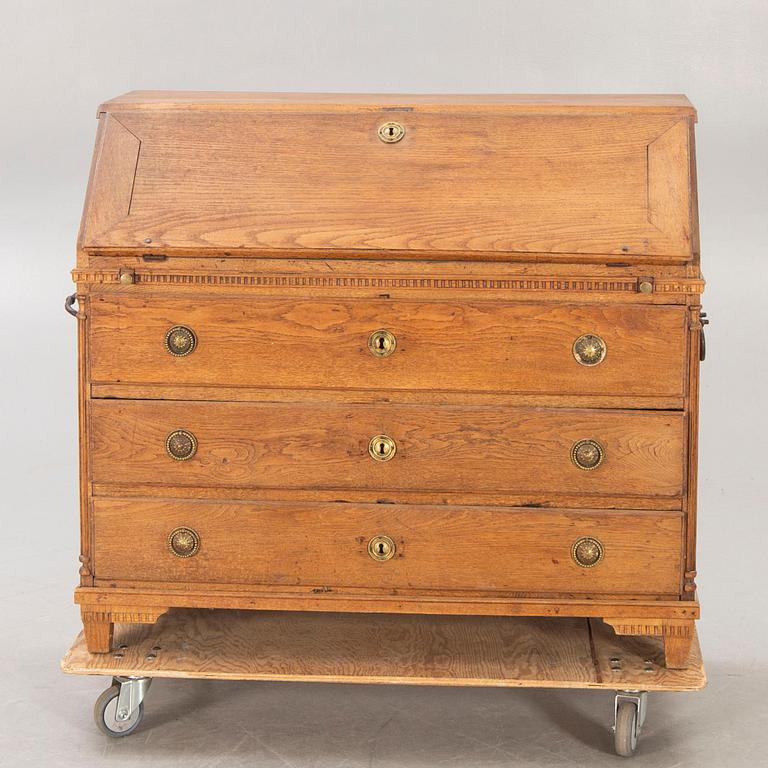 A Danish  Louis XVI oak writing desk mid 1800s.