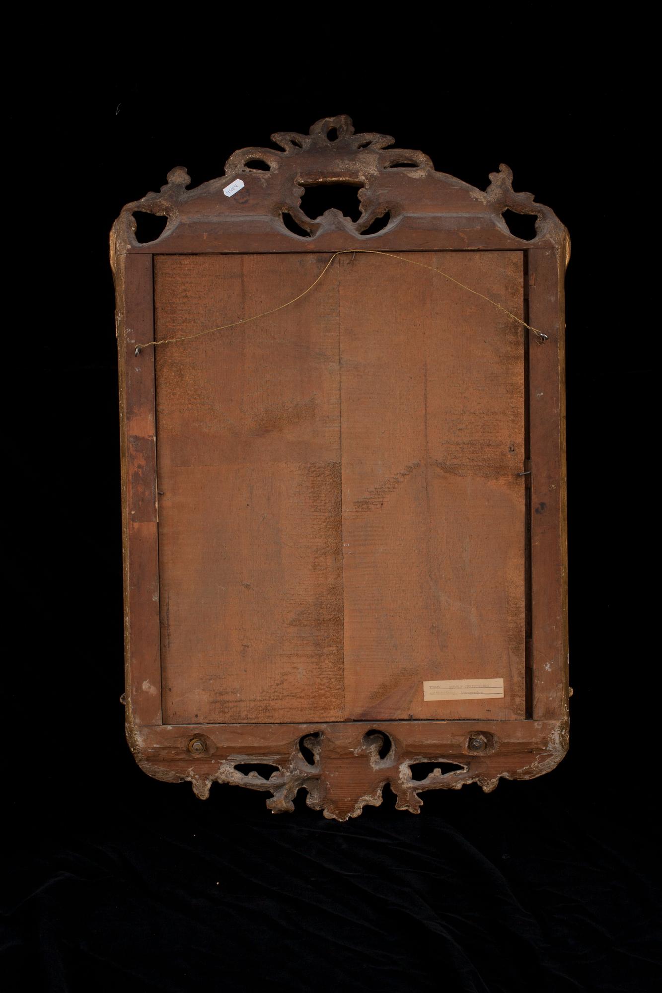 A pair of Swedish Rococo 18th century two-light girandole mirrors.