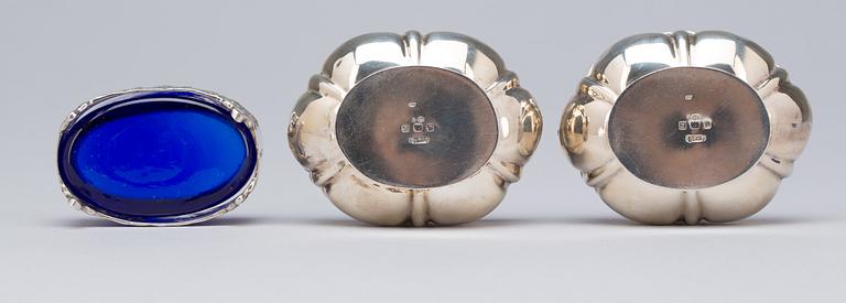 SALTKAR, 2+1 st. Silver. 1900-talets första hälft.