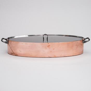 PARTI ALESSI, 8 DELAR, "La Cintura di Orione", koppar och rostfritt stål, Richard Sapper, formgiven 1986.