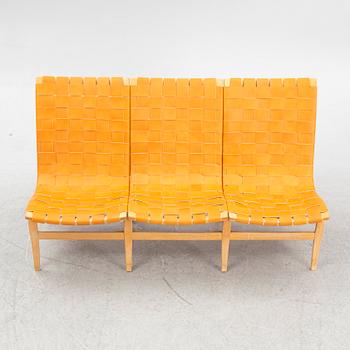 Bruno Mathsson, an "Eva" three-seater sofa, Firma Karl Mathsson, Värnamo, Sweden, 1976.