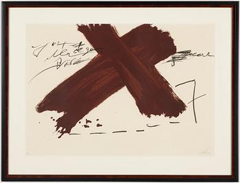 ANTONI TÀPIES, lithograph in colours, signed and numbered 138/150.