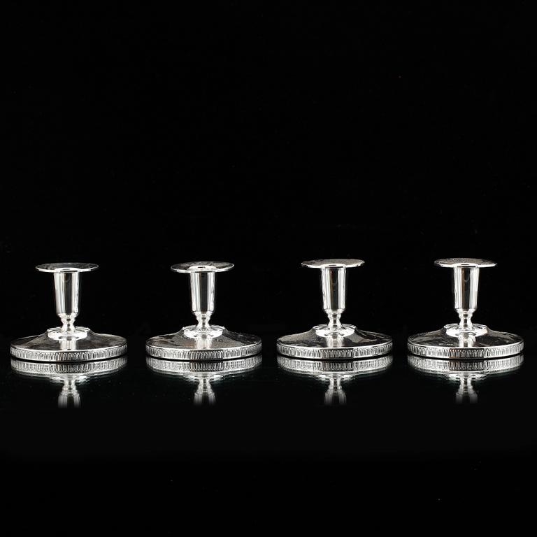 LJUSSTAKAR, 4 st, silver, K&EC, Göteborg, 1966/67.