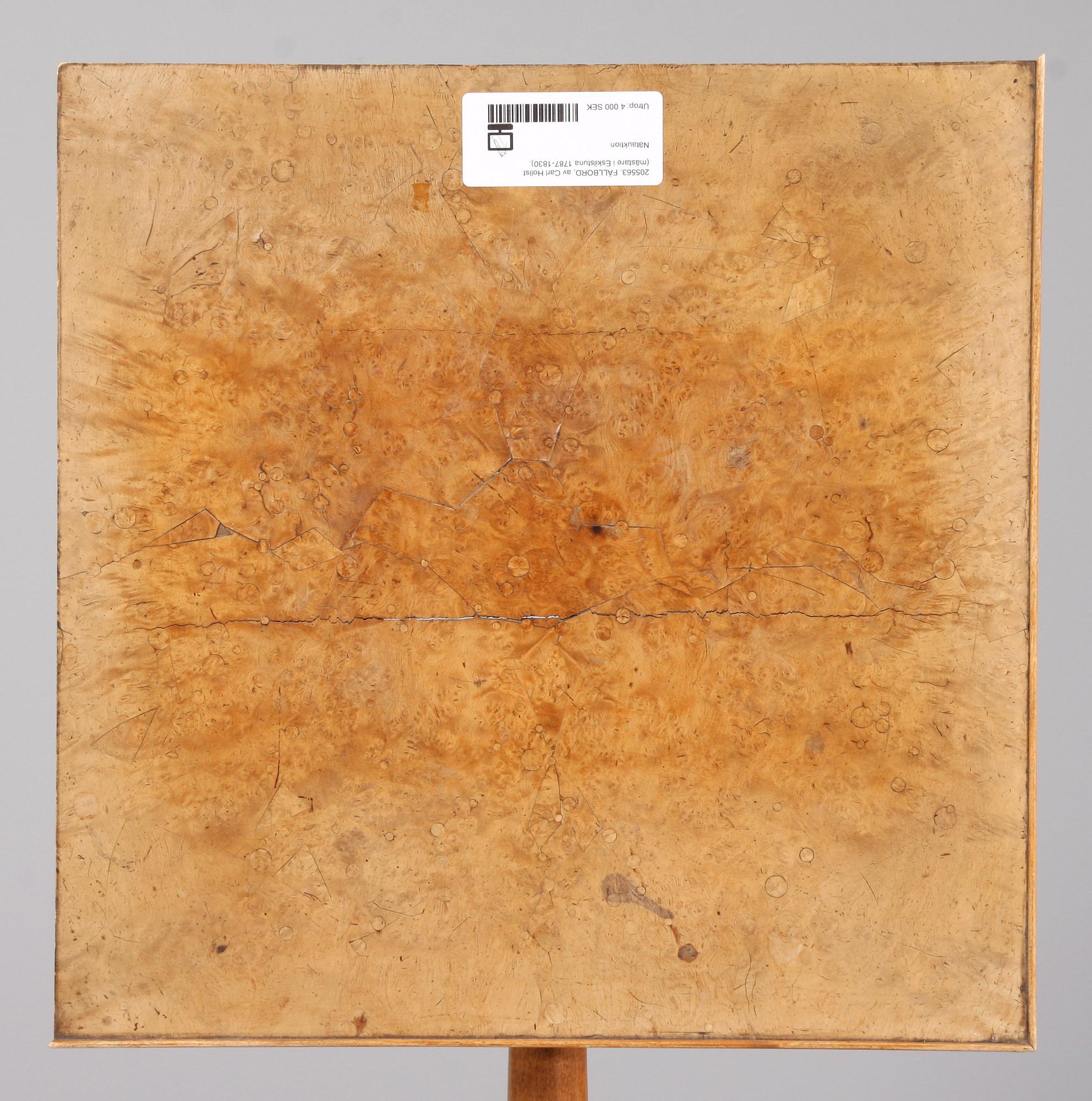 FÄLLBORD, av Carl Hollst (mästare i Eskilstuna 1787-1830).